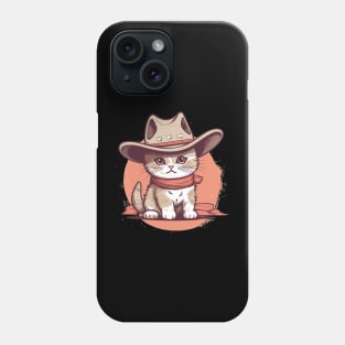 Funny Cat Cowboy Cowgirl Meow Howdy Meowdy Phone Case