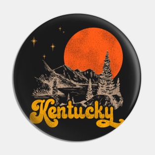 Vintage State of Kentucky Mid Century Distressed Aesthetic Pin