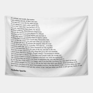 Nicholas Sparks Quotes Tapestry