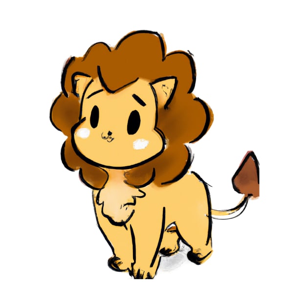 Cute Lion Drawing by Play Zoo