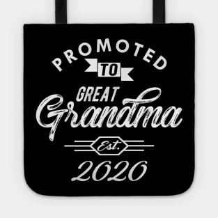 New Great Grandma - Promoted to great grandma est. 2020 Tote