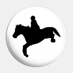 Pony showjumping silhouette Pin