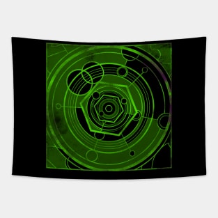 Weathered Clockwork - Green (Gallifreyan inspired) Tapestry