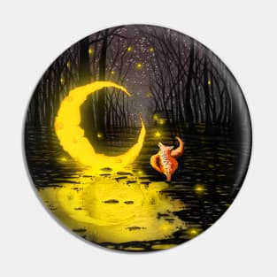 Fox in the night Pin