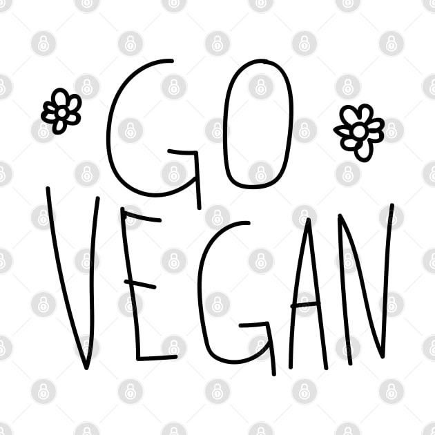 Go Vegan simple design by blckpage