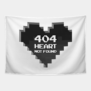 HEART NOT FOUND (B&W) Tapestry