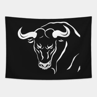 Angry bull Tapestry