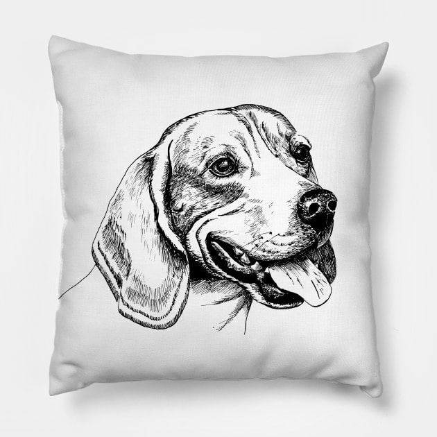 beagle Pillow by VicaVeresk