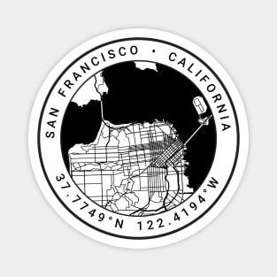 San Francisco Map Magnet