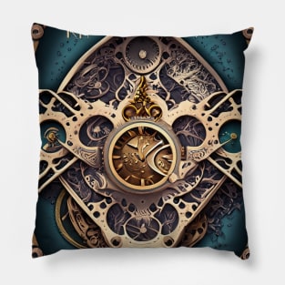 Glimpses of Time - Watch Components in Artful Harmony Pillow