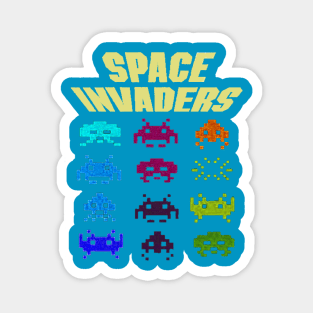 Space Invaders Retro Gaming Vintage Magnet