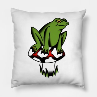 Toadstool Frog Pillow