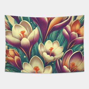 Crocus Flower Tapestry