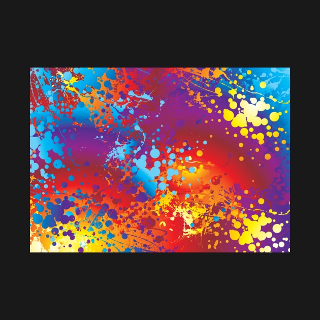 Vibrant Abstract Splash Orange by SpiceTree