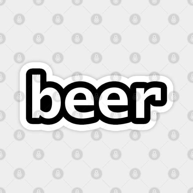 Beer Minimal Typography Generic Magnet by ellenhenryart