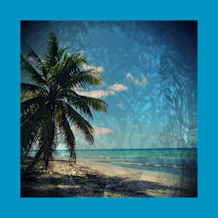 Caribbean Blue digital Artwork Isla Saona Tribute T-Shirt