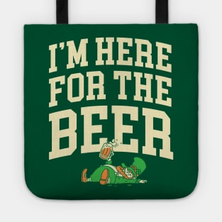 I'm Here for the Beer Shirt St Patricks Day Beer Lover Gifts Tote