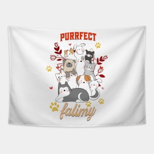Purrfect Family Tapestry