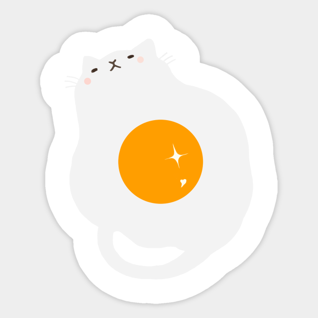 egg-cat. - Cat - Sticker