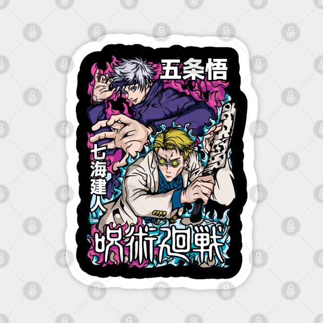 Gojo and Nanami - Jujutsu Kaisen Magnet by Otaku Vibes