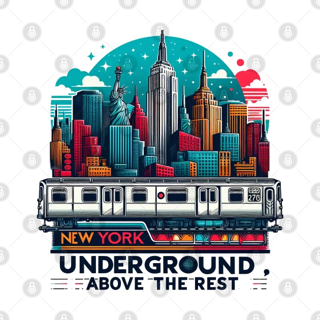 New York Subway NYC Underground Train by Nysa Design