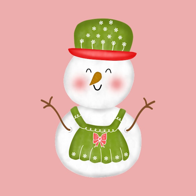 Christmas Snowman by Onanong art design shop.