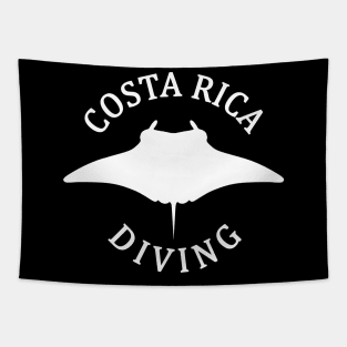 Costa Rica Manta Ray Scuba Diving Tapestry