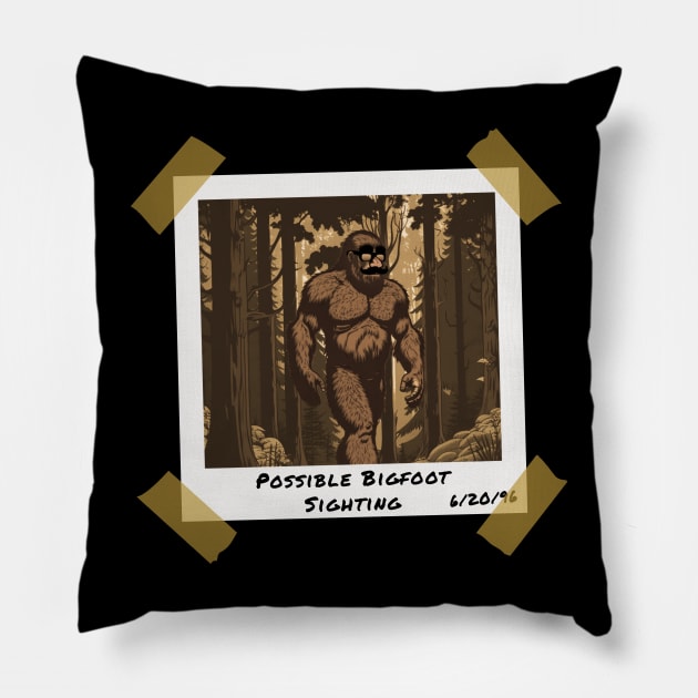 Possible Bigfoot Sighting Pillow by THREE 5 EIGHT