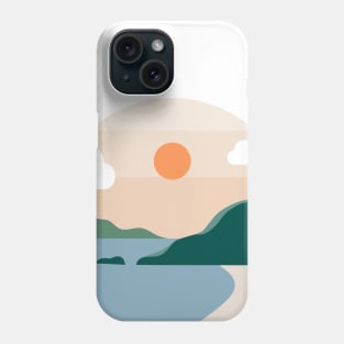 Mountain Beach Landscape Minimalist Phone Case