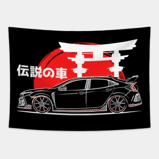 The Racing JDM Civic Art Tapestry