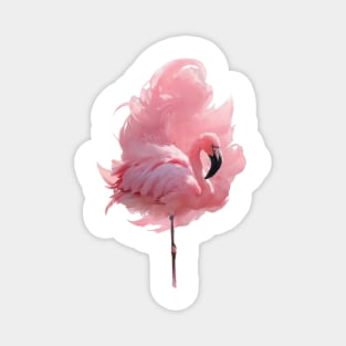 Pink Flamingo Cotton Candy Floss Magnet