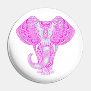 Mandala elephant pink Pin