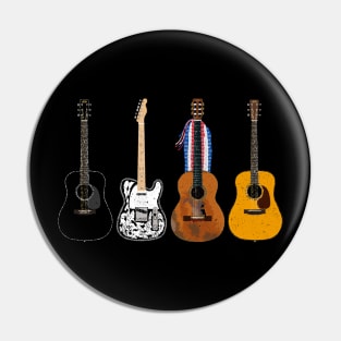 Iconic Country Guitars Pin