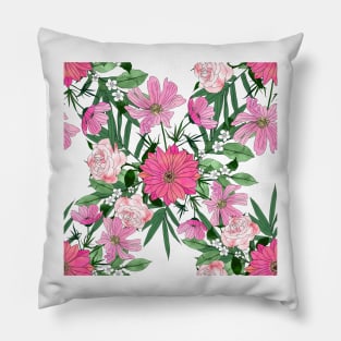 Boho chic garden floral design Pillow