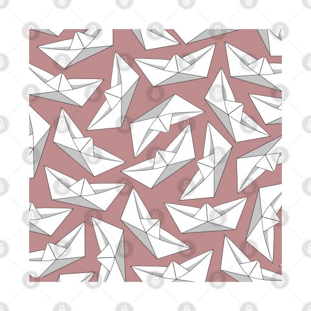 Origami Boat Pink by Sketchbook ni Abi