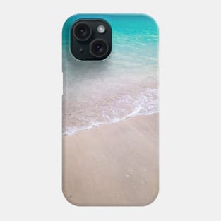 calm waves white beach Phone Case