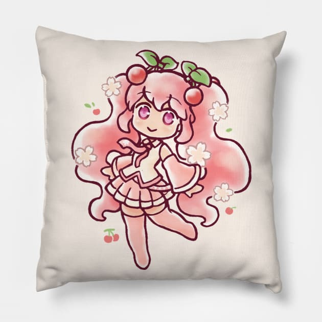 Sakura Miku Pillow by koomalaama