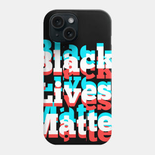 Black lives matter glitch effect Phone Case