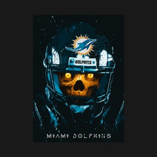 Miami dolphins skull T-Shirt