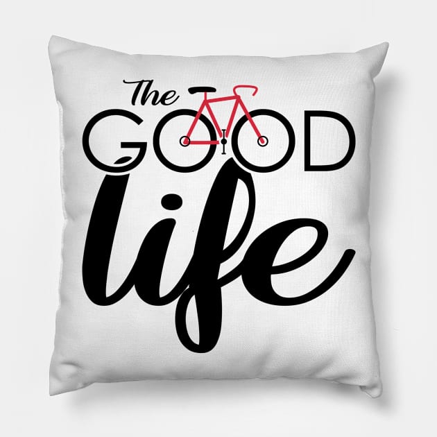 Good Life Of A Rider Pillow by 4U2NV-LDN