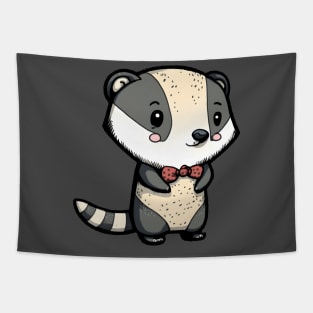 Badger with bow tie Tapestry