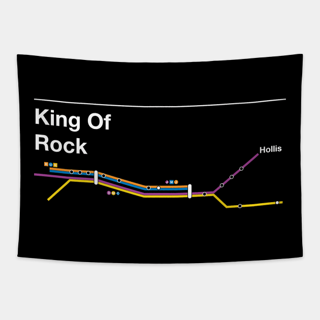 King of Rock Subway Map Tapestry by GMay