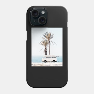 Coastal, Travelling car, Palms, Beach art Sea, Ocean, Fashion art, Modern art, Wall art, Print, Minimalistic, Modern Phone Case