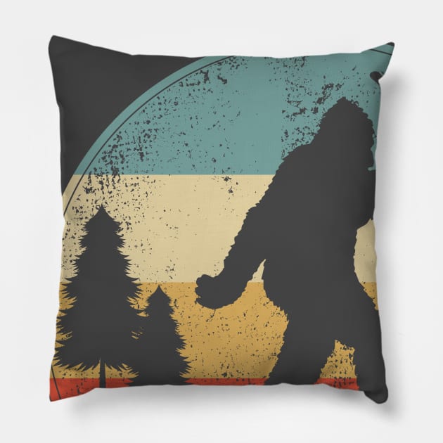 Bigfoot Social Distancing World Champion Pillow by tee_merch
