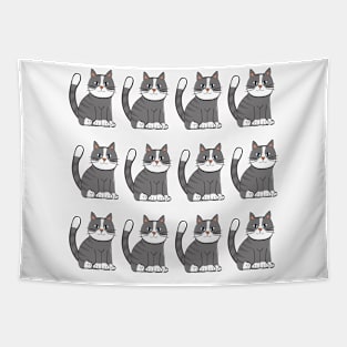 Cute gray cat pattern Tapestry