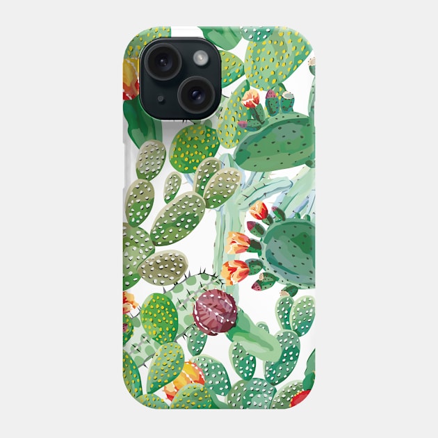 Cactus texture Phone Case by GreekTavern