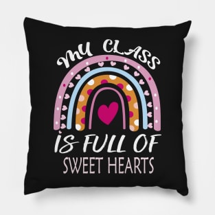 my class is full of sweetheart teacher teaching student good class friends boys girls Pillow