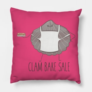 Clam Bake Sale- Funny Clam Pun Gift Pillow