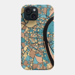 Cologne Map Pattern in Mid Century Pastel Phone Case