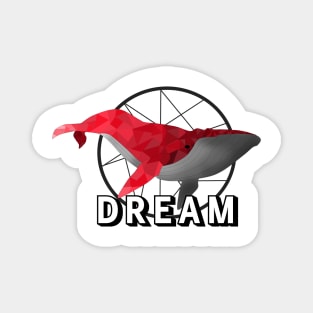 red dream whale Magnet